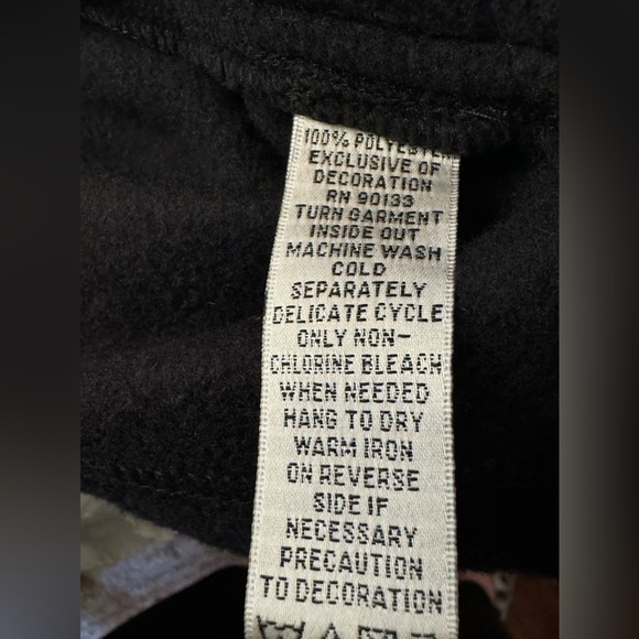 Quacker Factory Sparkle Shine Black Fleece Casual Three Quarter Zip Pullover 3X - Picture 6 of 6